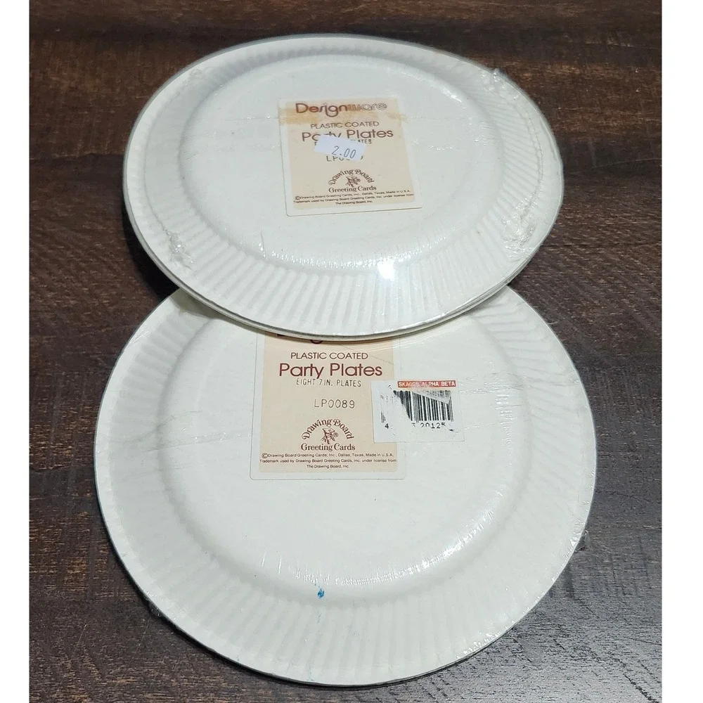 Vintage DesignWare 80s Baby Shower Party Plates Teddy Bear Puppy 2 Packs of‎ 8